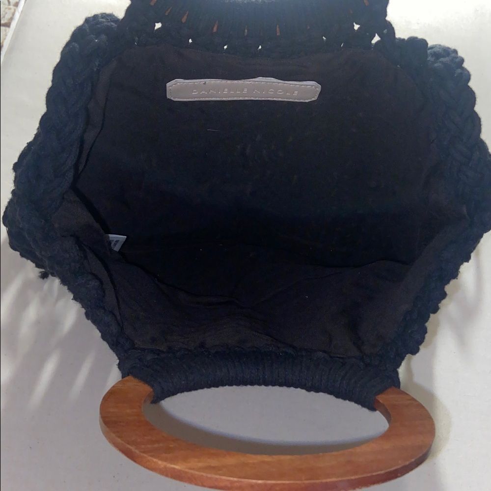 Danielle Nicole Macrame Crossbody Bag With Wooden… - image 6